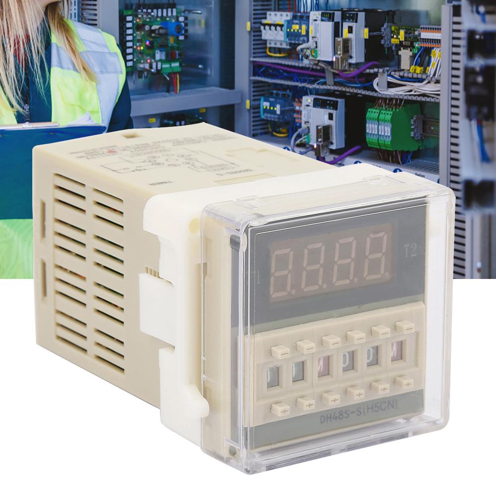 O111ROM DH48s s 2Z Прочное ЖК-дисплей Реле времени Таймер Задержки 8 контактов 0.1С 99Ч (24 В переменного тока постоянного тока)
