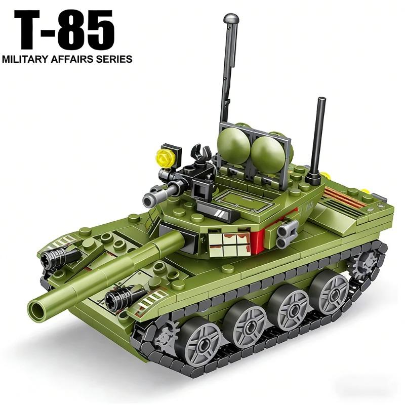 Военный основной боевой танк Т-85 Фигурки солдат Армейские солдаты Строительные блоки Детские игрушки Для детей Подарок мальчику