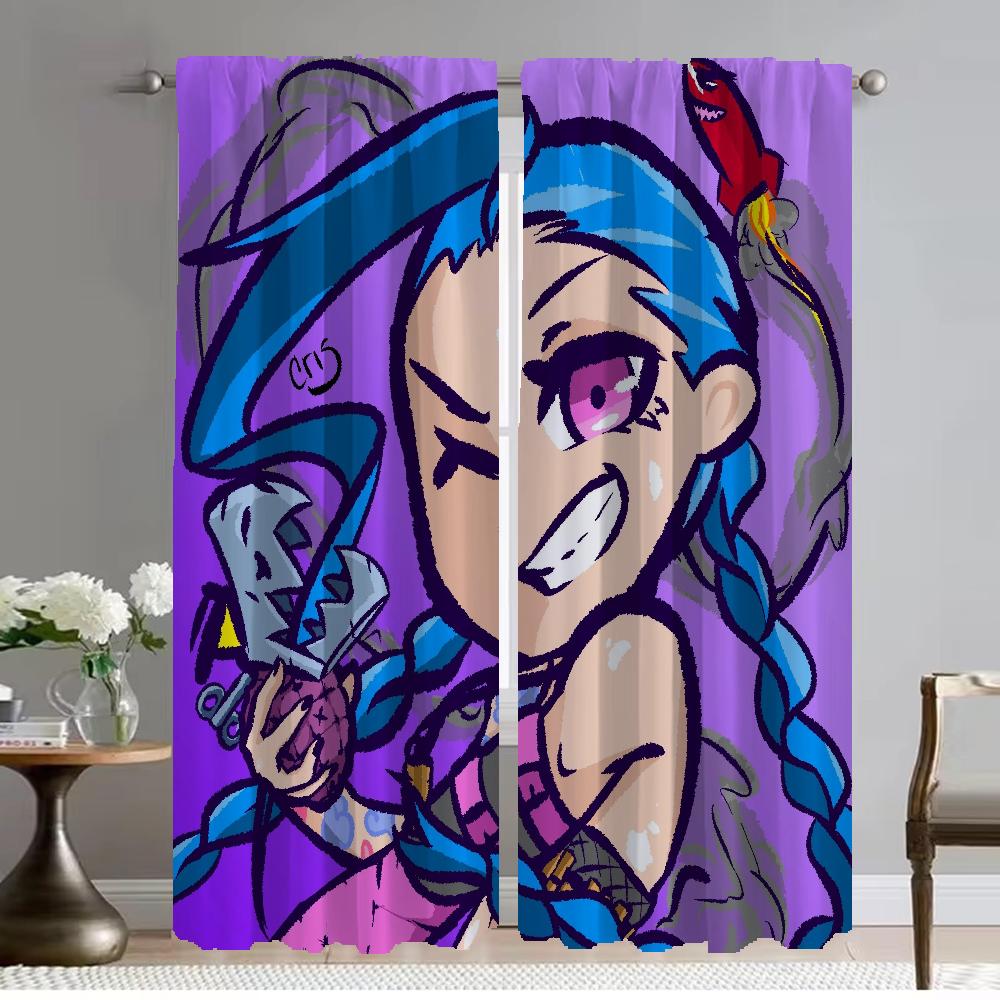 Tulle for Bedroom Jinx Kitchen Curtains 2 Pieces Modern Living Room Curtains Halloween Decoration Blackout Curtain Partition