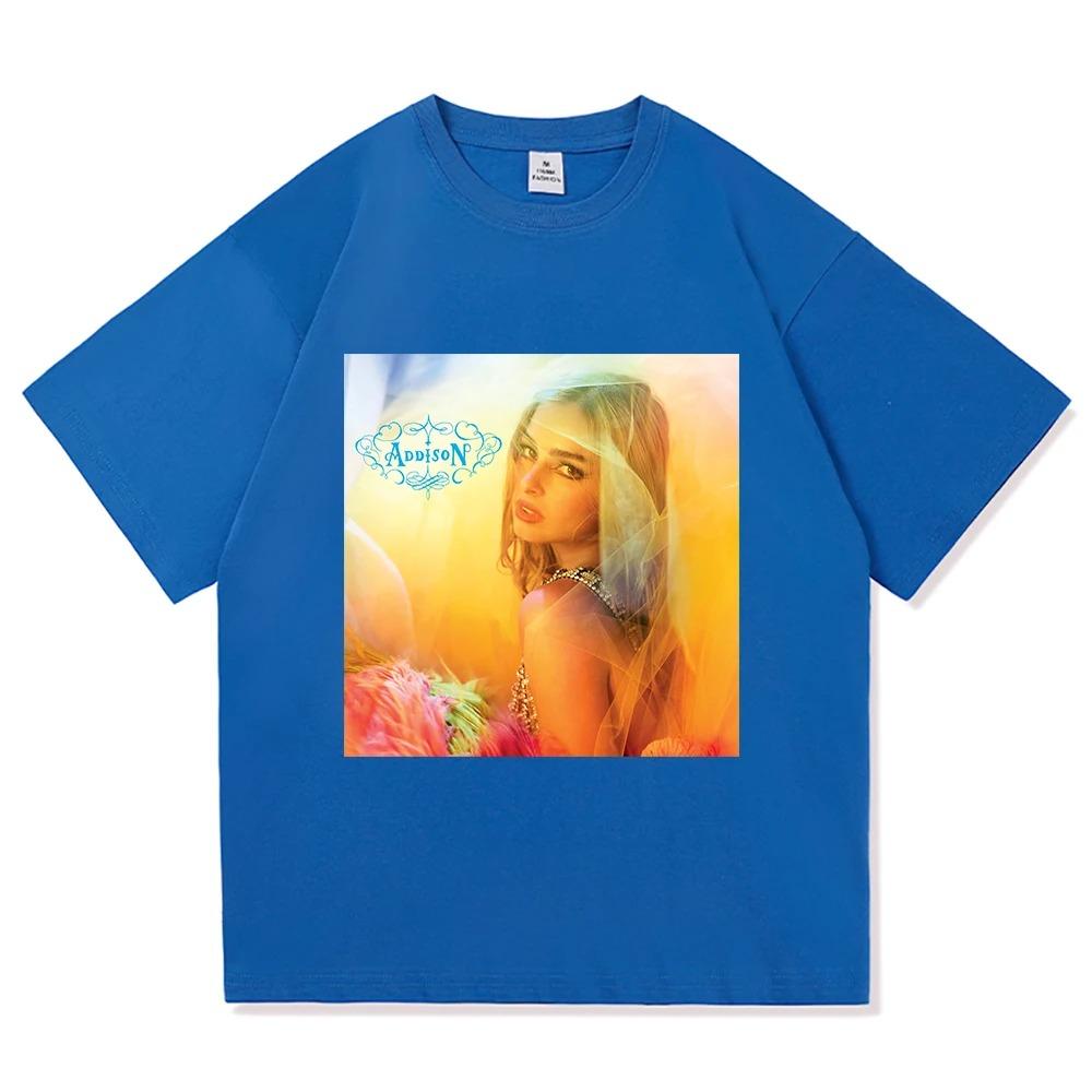 Addison Rae New Album Poster Print TShirt Fashion Men Women Cotton Fashion Harajuku Highstreet Top Oversized Casual Summer Tee