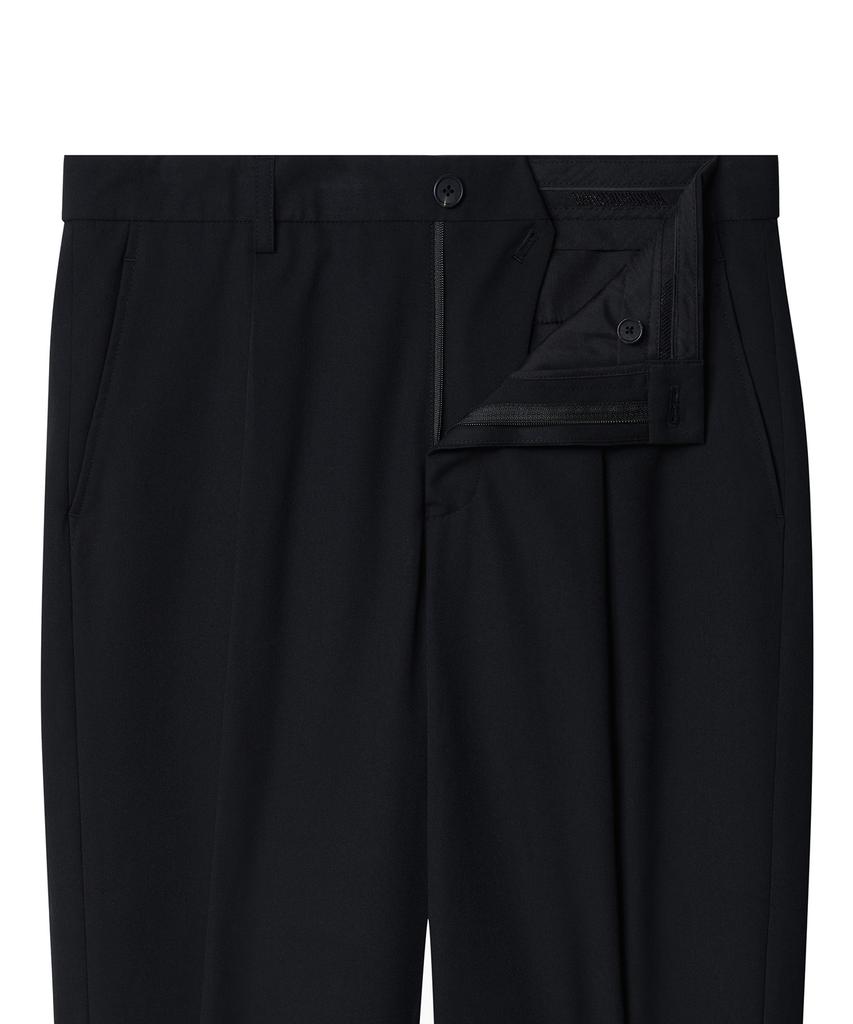 MUSINSA STANDARD Baggy Tapered Slacks [Black]