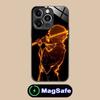 Demon Slayer Colored Neon Phone Case for iPhone 16 15 14 13 12 11 Pro Max Plus Mini MagSafe Wireless Charging Glass Phone Cover