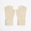 Перчатки шерстяные BIMBA Y LOLA бежевые с логотипом B246AIG007IVB