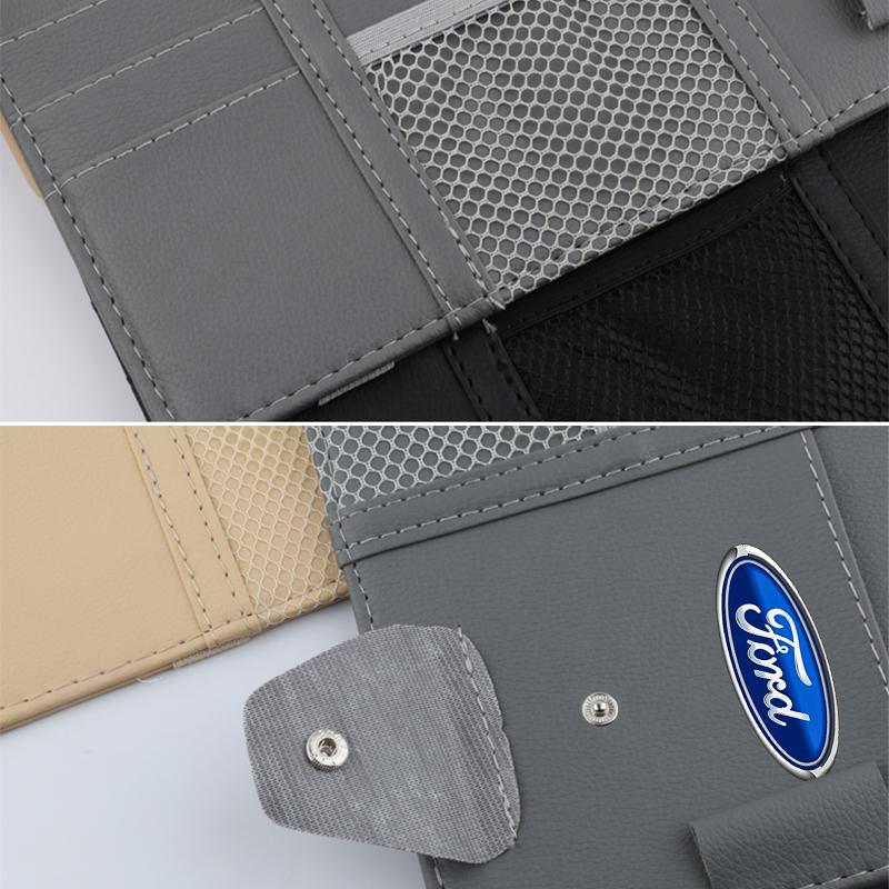 Car Sun Visor Point Type Multi-function Storage Bag Car Accessories For Ford Fiesta EcoSport Ranger Mondeo Mustang FOCUS 2 3 4 ws33