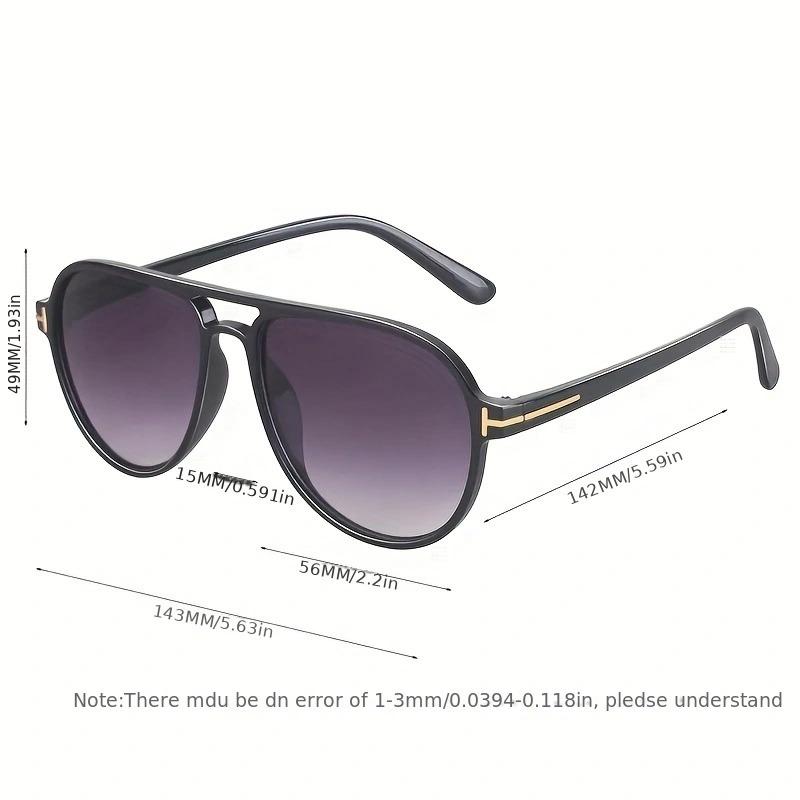 Fashion Double Beam Large Frame Toad Mirror Retro Round Frame T-shaped Sunglasses for Outdoor Outings Sun Glasses