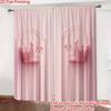 2 шт. Розовые шторы с принтом короны, подходят для спальни, гостиной, кухни, декора дома, декора окон