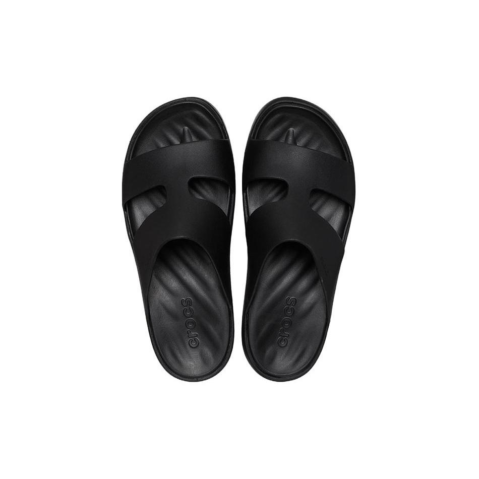 Crocs Нескользящие, износостойкие, бесшумные тапочки-слайдеры Женские Черные 209409-001