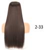 MISS WIG Длинные и гладкие синтетические накладные волосы с 5 зажимами, цельный 32-дюймовый шиньон, черные, светлые накладные волосы для женщин