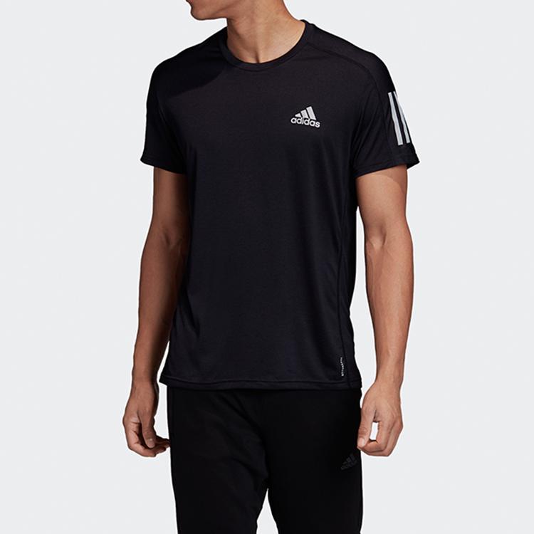 adidas Футболки Мужские Черные С Круглым Вырезом Умеренный Прямой Крой GC7873