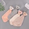 Pendable Household Kitchen Cartoon Coral Velvet Hand Towel Cute Bear Bathroom Absorbent Hand Towel