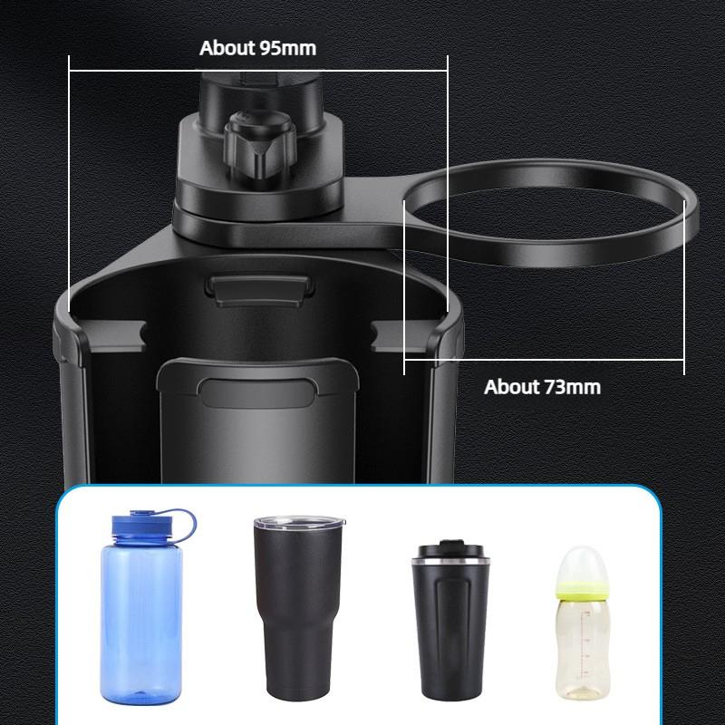 3in1 Car Cup Holder Extender With Phone Holder, Large-diameter Car Cup Holder, Multi-functional Beverage Rack, Storage Rack