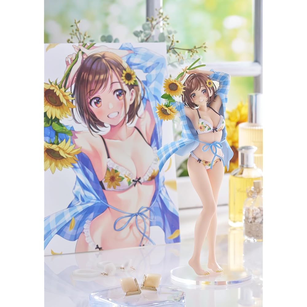 PLUMPMOA Морикура Мадока Оригинальная Иллюстрация [Девушка с подсолнухом] Масштаб 1/7 ПВХ Предварительно окрашенная Полная Фигурка PF377