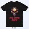 True Crime Junkie Skull Design T-Shirt