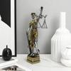 Resin Goddess of Justice Desk Ornaments Vintage Goddess of Wealth Statue  Office