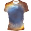 Vast Starry Sky Universe Graphic T Shirts For Men Summer Fashion 3D Space Planet Pattern T-shirt Personality Cool Style T-shirts