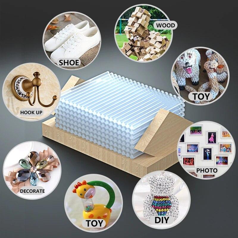 500 г/лот, 83 шт., 7 мм или 11 мм, прозрачный термоклеевой пистолет, клеевые палочки для теплового пистолета, клей, инструменты для самостоятельного ремонта, аксессуары из сплава