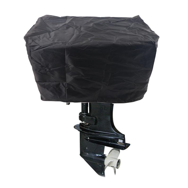 15-250HP Full Outboard Motor Engine Boat Cover Black 210D Oxford Waterproof Anti-scratch Heavy Duty Outboard Engine Protector