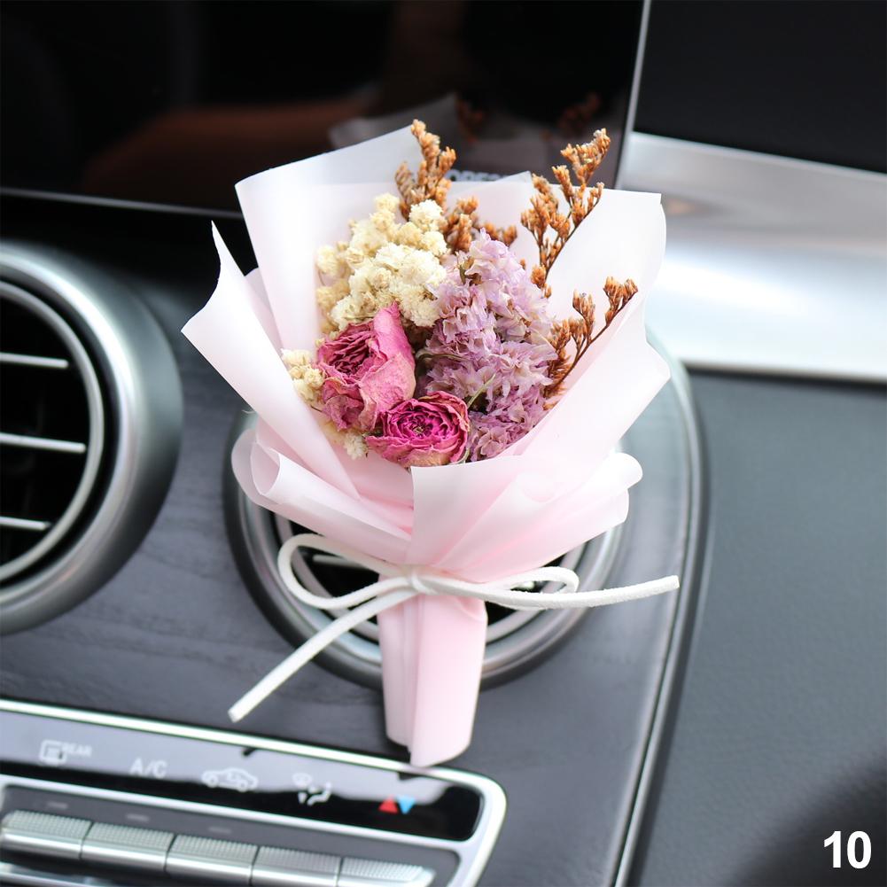 Car Air Outlet Perfume Decoration Immortal Dried Bouquet Small Fresh Air Conditioning Mouth Gypsophila Paniculata Fragrance Clip
