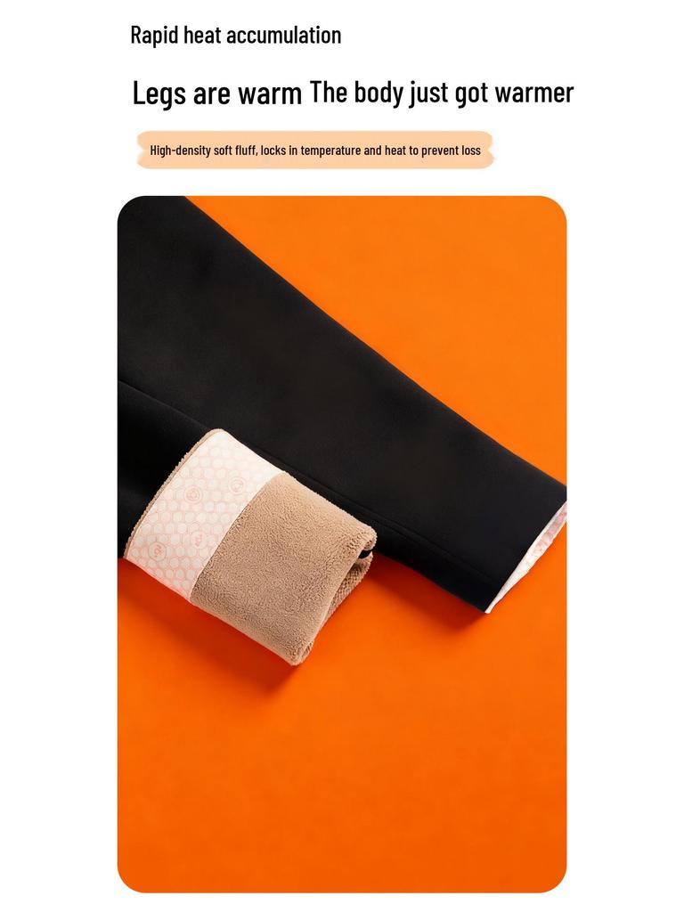 Женские очень плотные утепленные леггинсы для йоги с высокой талией - 800 г хлопка, теплые, extra long, зимний базовый слой (2025)