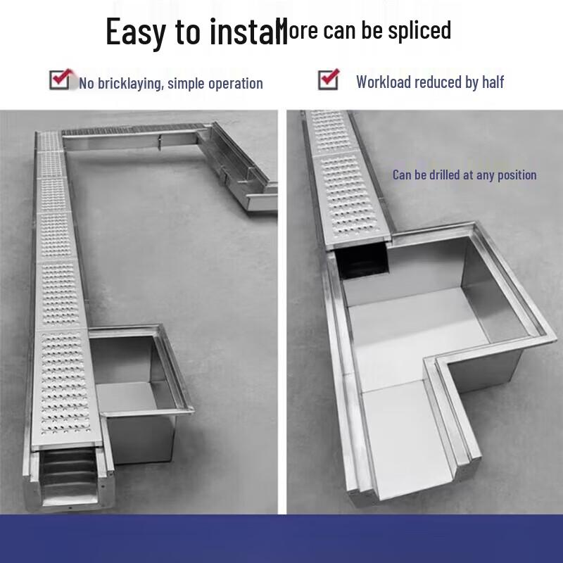304 Stainless Steel U-Channel Kitchen Drain Grate