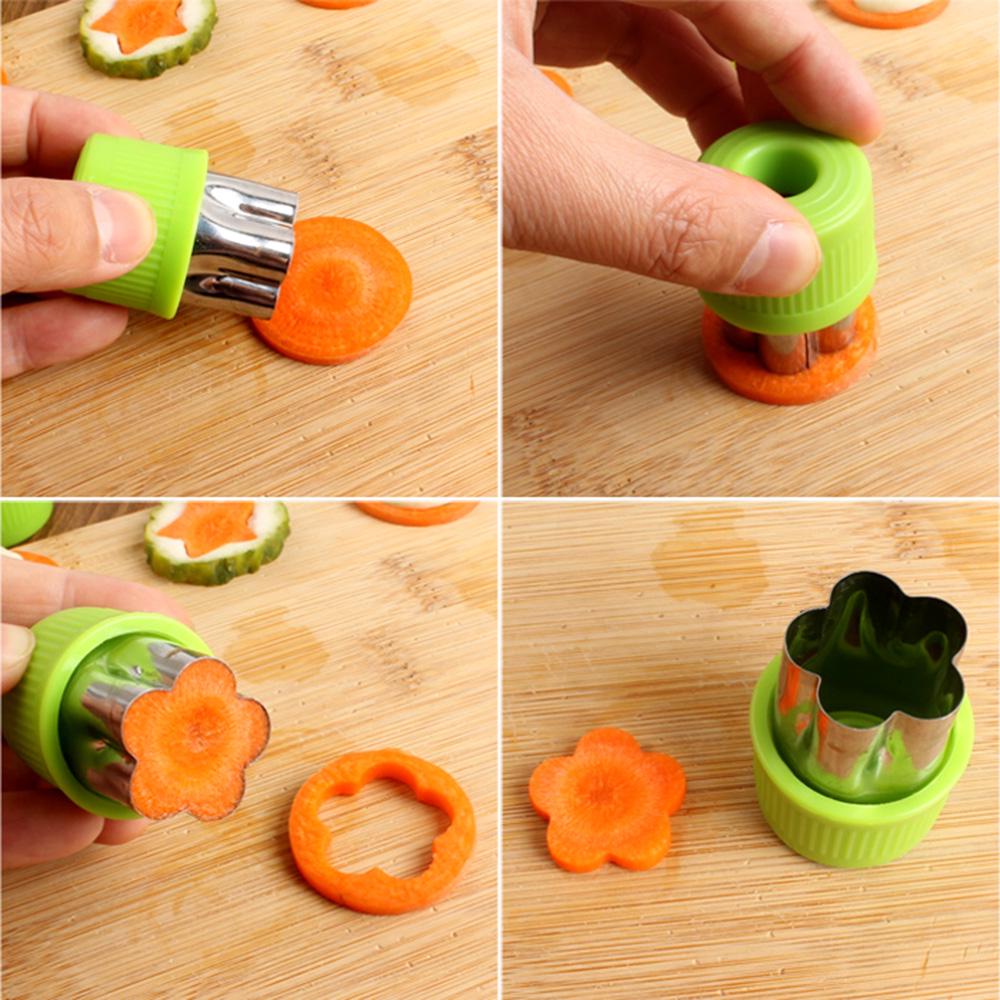 20Pcs Vegetables Fruits Cutter Molds Stainless Steel Cutting Tools for Cake Biscuit (Purple)