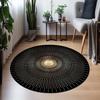Sunshine Round Rug - Minimalist Mid-Century Style Indoor Circle Rug,Soft Doormat or Bathmat for Living Room, Entryway,Home Decor