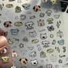 2 шт. 3D Милые Мультяшные Наклейки с Кроликом Мягкие Рельефные Декоративные Наклейки Самоклеящиеся Наклейки для Кружки Держателя Ручки Наклейки для Альбома Дневника