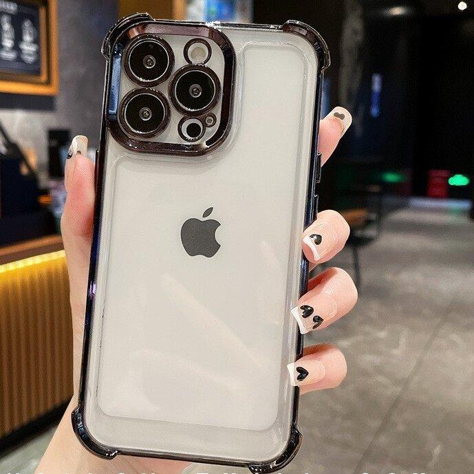 Подходит для iphone11promax чехол для мобильного телефона с подушкой безопасности для карты противоударное гальваническое покрытие 11 продвинутое ощущение 11pro прозрачный
