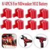 8/4 Упаковки Инструменты Power Аккумулятор Крепления Хранение для Milwaukee M12 12V Держатель Дрель Инструменты Держатель Настенный Крепеж Кронштейн Хранения Основание