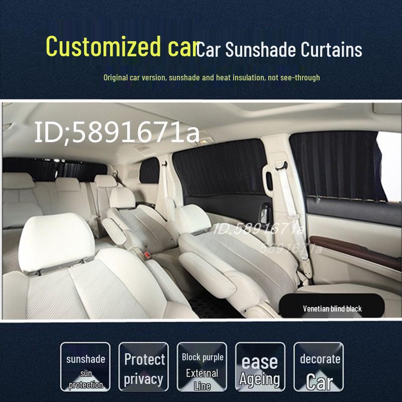 Jinbei Grace Car Curtains: Heat Insulation & Blackout Venetian Blinds with Aluminum Alloy Double Track