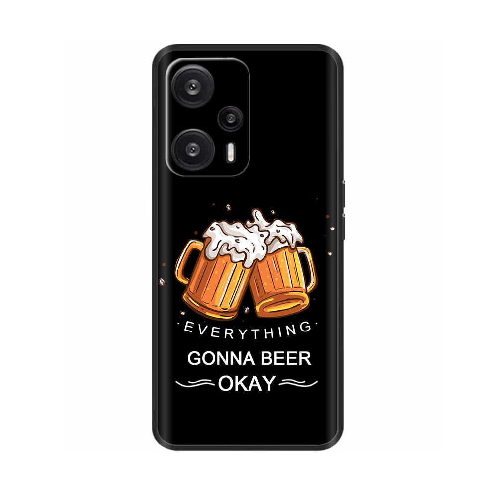 Чехол для Xiaomi Poco F5 Pro Раскрашенный Цветок Задняя Крышка Полная Защита Мягкий Чехол для POCO F5 PocoF5 F5Pro Fundas Чехол для Телефона