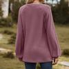 2023 Casual Loose Long Sleeve Woman Blouse  Fashion Solid Color V Neck Womens Shirts Elegant Female Clothing Blusas 28423