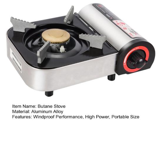 Мини-бутановая плита 2900 Вт, ветрозащитная, для кемпинга, походов, портативная, из алюминиевого сплава, для готовки в помещении и на открытом воздухе