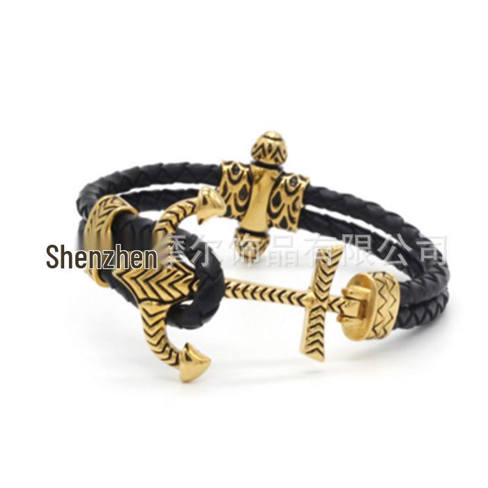 Браслет с рунами викингов и кельтским узором из нержавеющей стали - Ретро и модное украшение