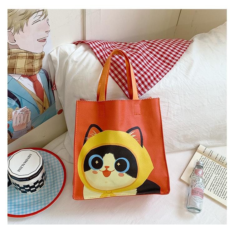 Трендовая сумка-тоут сувенир мультяшная капибара студенческая сумка большой вместимости сумка для хранения