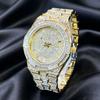 Sell Gold Ice Watch For Men Fashion Brand MISSFOX Hip Hop Full Diamond Luxury Jewelry Quartz Wristwatch Man New