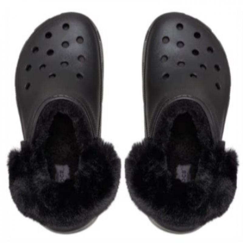 Crocs Классический клог на платформе с меховой подкладкой 212854 001