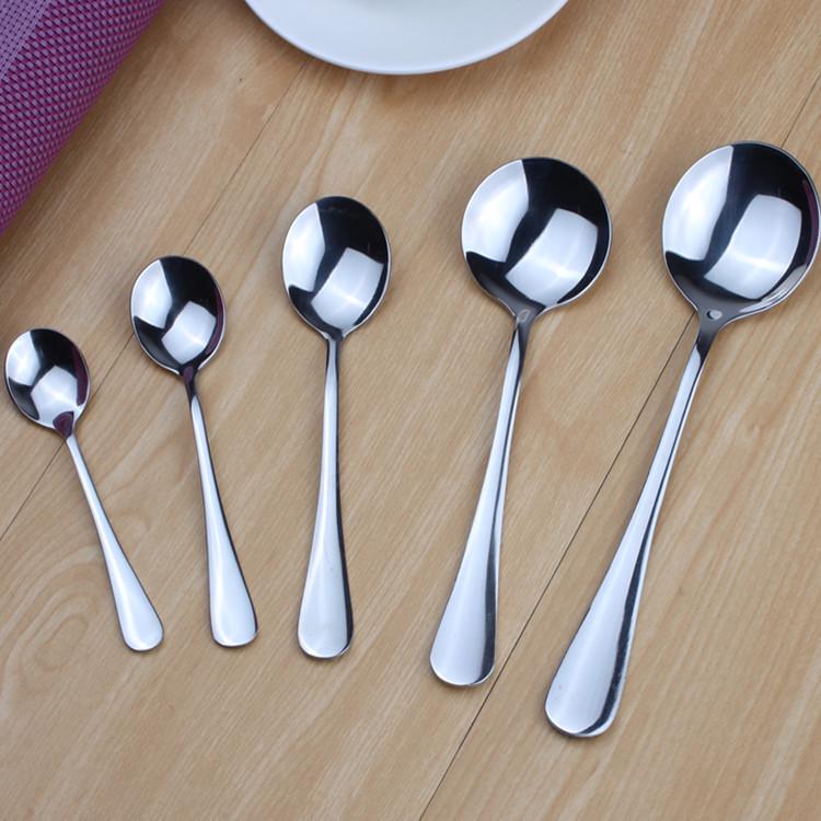 Большая круглая суповая ложка из нержавеющей стали в корейском стиле, 20 см