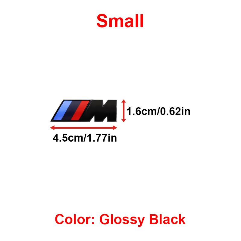 MLKK4 1PCS ABS Car Fender Side Emblem Rear Trunk Badge M Logo Sticker For BMW M M3 M5 M6 E46 E90 F30 G20 E36 E34 G20 G30 Accessories