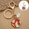 Chinoiserie Deer Cat Rabbit Keychain Key Rings Holder Gift Bag Pendants Decorated Accessories