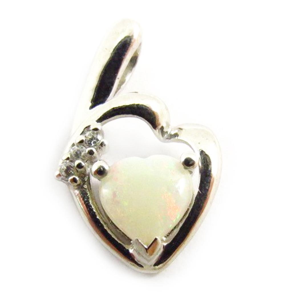Les Trésors De Lily [E8674] - Artisan Silver Pendant 'Goddess Opal' Silver White (rhodium-plated) - 17x10 Mm