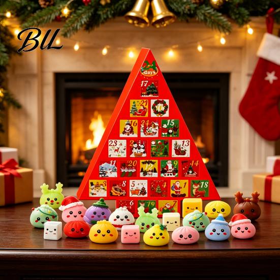 Christmas Advent Calendar for Kids Calendar, 24 Day Countdown Box with Mystery Figures, Holiday Decoration Festive Decor Room And Home Collectible Toy