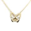 [K9127] - White 'Butterfly' Gold-Plated Necklace