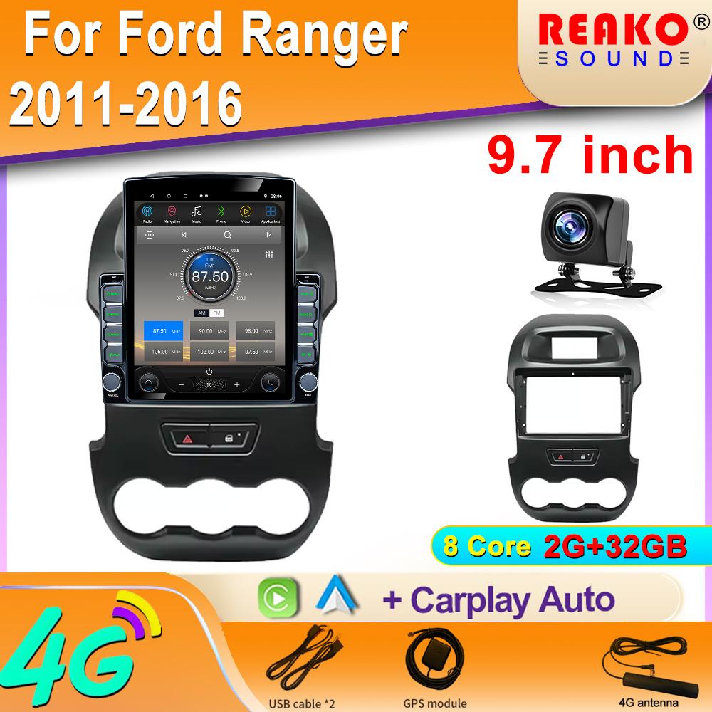 9,7-дюймовый вертикальный экран Tesla Android автомобильное радио для Ford Ranger 2011-2016 GPS-навигация Carplay мультимедийный видеоплеер