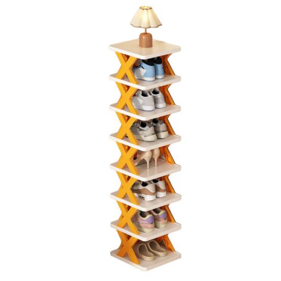 Folding Shoe Rack Storage Organizer Strong Load-bearing Simple Installation Collapsible Multi-Layer Shoes Shelf