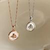 S925 Silver Women Personalized Design Shell Pendant Necklace Angel Baby Simplicity Luxury Vintage Chic Niche Chokers Necklace