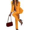 Women's Dressy 2 Piece Business Set Long Sleeve Blazer And Pencil Pant
