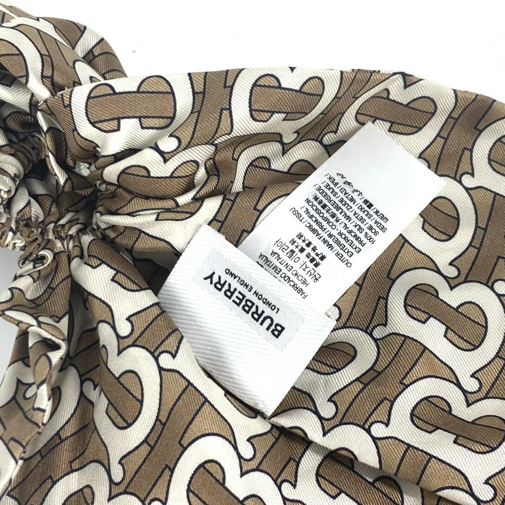 BURBERRY TB logo hair accessories hair rubber Shush silk Beige/White