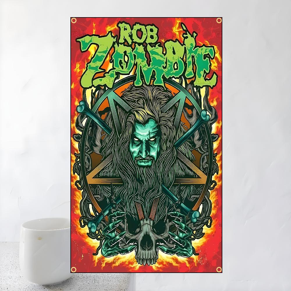 60x90см 90x150см Флаг группы Singer R-Rob Zombies Полиэстер Цифровая печать Баннер Для стены спальни Настенный ковер для улицы
