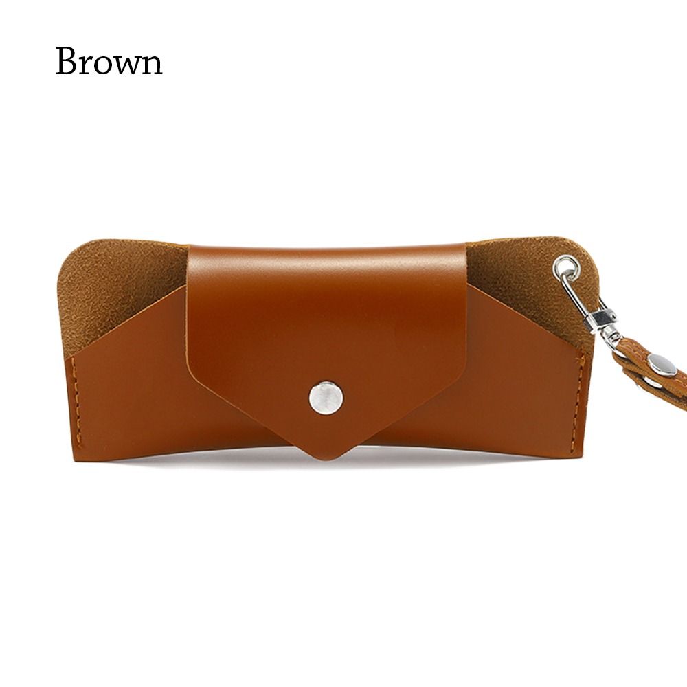 Travel Handmade Hanging Wrist Glasses Bag PU Leather Sunglasses Case Glasses Storage Box